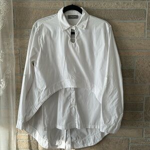 Nina Loca women top Size S Small made in Italy Cotton Contamporary  White